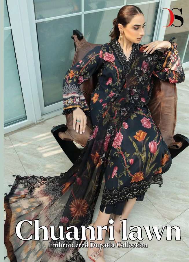 Deepsy Chuanri Lawn Embroidered Dupatta